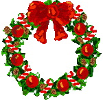 Christmas wreath lights
