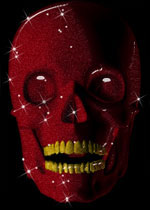 dark red skull