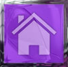 purple home button square glass