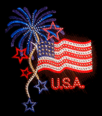 4th of July Gifs - Independence Day Clipart - American Flags