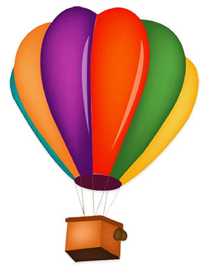 Aircraft Clipart - Blimps - Hot Air Balloons