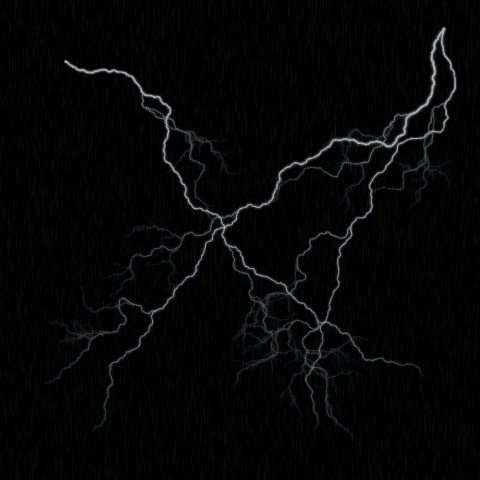Free Backgrounds - Lightning and Rain Black