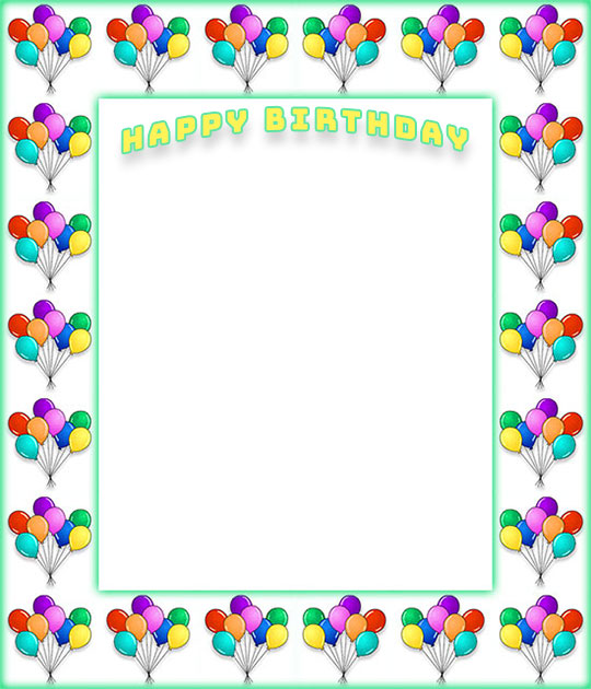 Free Birthday Border Graphics - Clipart Frames