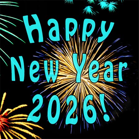 Happy New Year fireworks